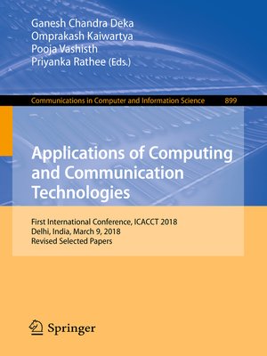 cover image of Applications of Computing and Communication Technologies